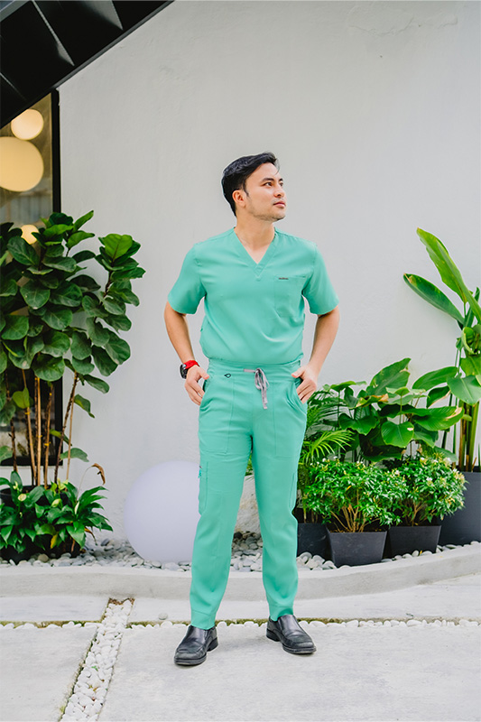Flexx-Core Scrub Set Men – Surgical Green